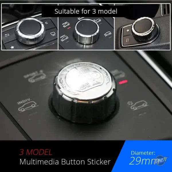 29mm Car Air Panel Conditioning Sticker Multimedia Button Control Knob Sticker For Mercedes Benz AMG CLA W176 GLA W117
