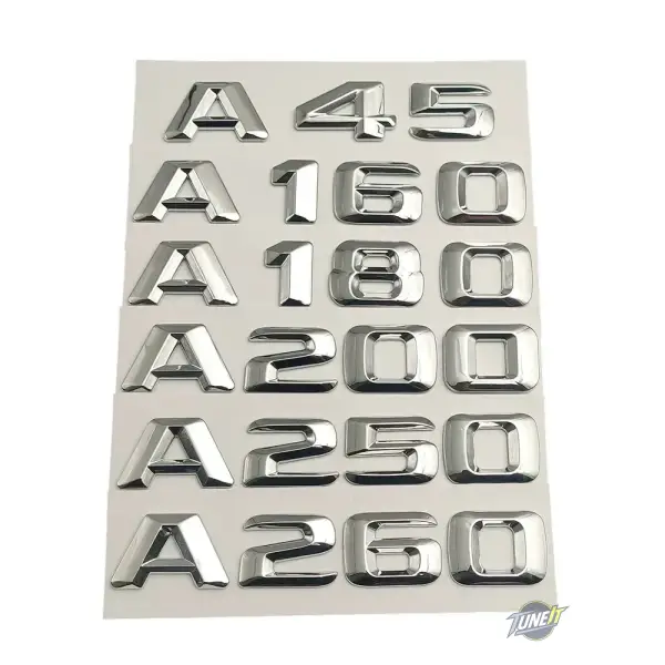 3d ABS Black Car Letters For Mercedes Benz A45 A160 A180 A200 A250 A260 W176 W177 Emblem Badge Logo Sticker Trunk