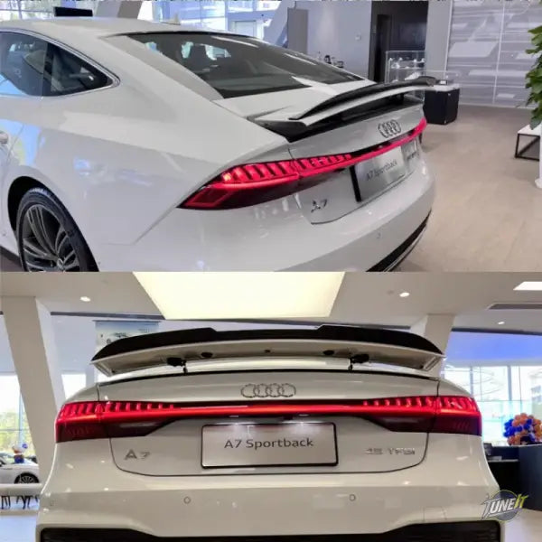 Aileron de coffre ABS noir Audi A7 2019-2022 look carbone