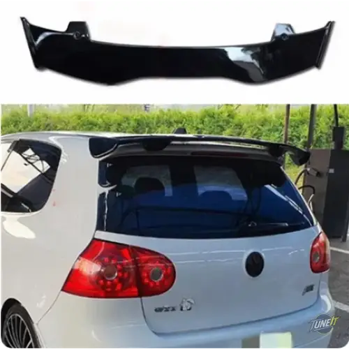 Aileron de coffre en ABS noir Volkswagen Golf 5 MK5 GTI R20 2003-2008 Look carbone - GLOSSY BLACK
