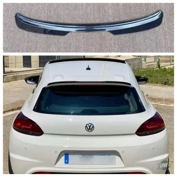 Aileron de coffre noir brillant Volkswagen Scirocco 2009-2019 Universel - Carbon fiber pattern