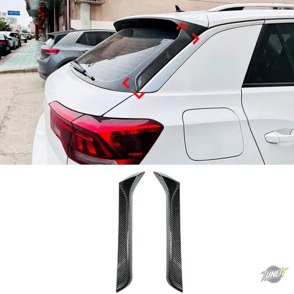 Aileron de fenêtre latéral noir brillant pour T-Roc SUV MK1 R Line