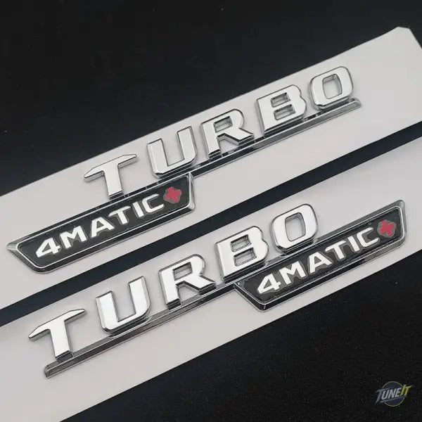 Autocollant 3D ABS Emblème A45S pour Mercedes W176 W177 2013-2023 - Trubo Silver 2Pcs