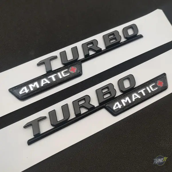 Autocollant 3D ABS Emblème A45S pour Mercedes W176 W177 2013-2023 - Trubo Black 2Pcs
