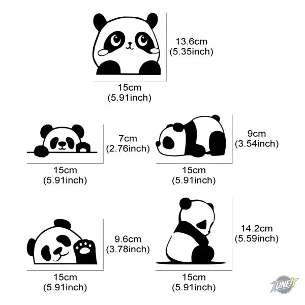 Autocollant Marmotte Panda Décoratif 2023 - Accessoires Tuning Auto - Autocollant