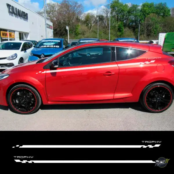 Autocollants Bas de Caisse Renault Megane 2 3 4 RS Trophy 2002-2023 - Autocollant de porte