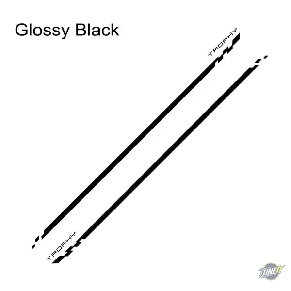Autocollants Bas de Caisse Renault Megane 2 3 4 RS Trophy 2002-2023 - Glossy Black - Autocollant de porte