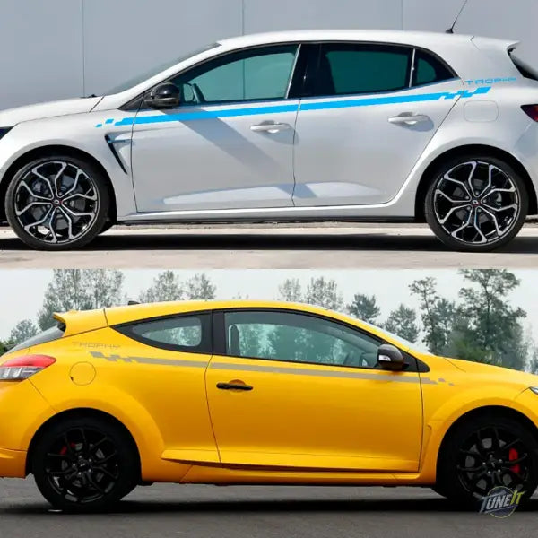 Autocollants Bas de Caisse Renault Megane 2 3 4 RS Trophy 2002-2023 - Autocollant de porte