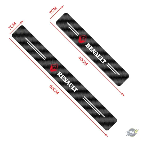 Autocollants Carbone Renault Megane 2 3 Clio 4 Duster 2003-2020 - 4PCS - Autocollant