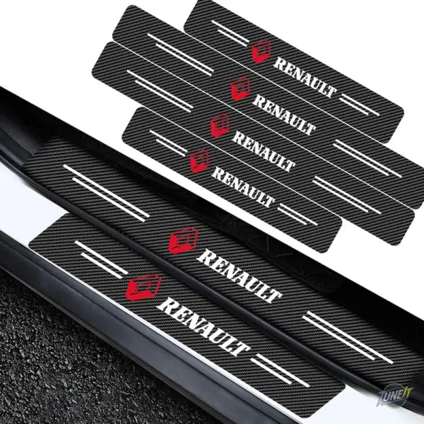 Autocollants Carbone Renault Megane 2 3 Clio 4 Duster 2003-2020 - 4PCS - Autocollant