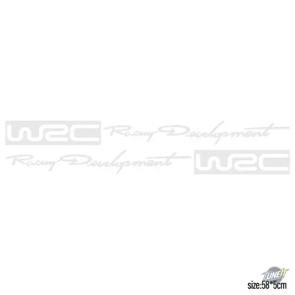 Autocollants de rallye WRC personnalisables style Peugeot Mitsubishi - Silver White