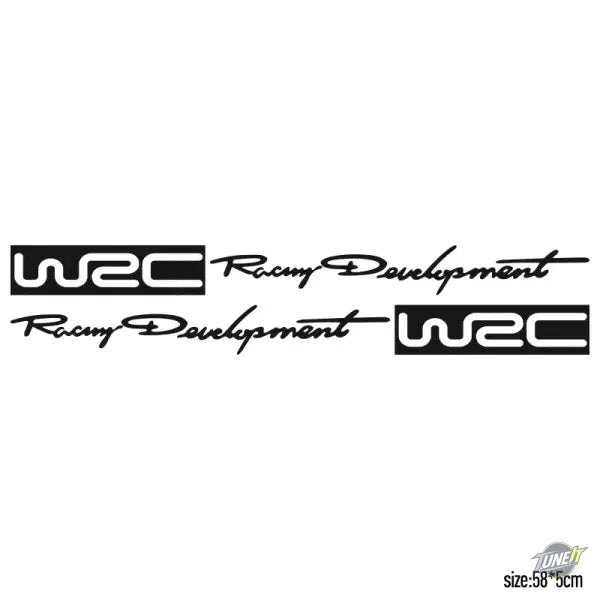 Autocollants de rallye WRC personnalisables style Peugeot Mitsubishi - Black
