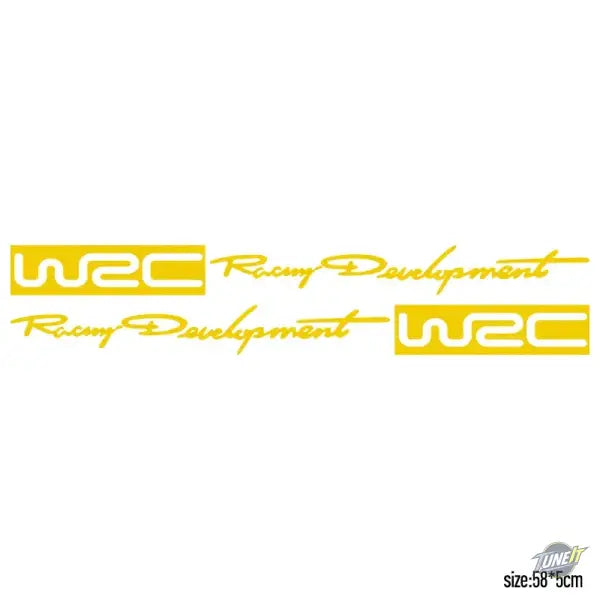 Autocollants de rallye WRC personnalisables style Peugeot Mitsubishi - Yellow