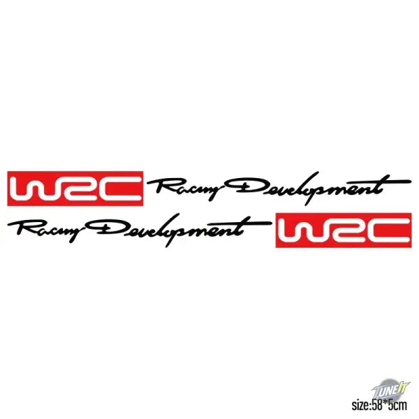 Autocollants de rallye WRC personnalisables style Peugeot Mitsubishi - Black and Red
