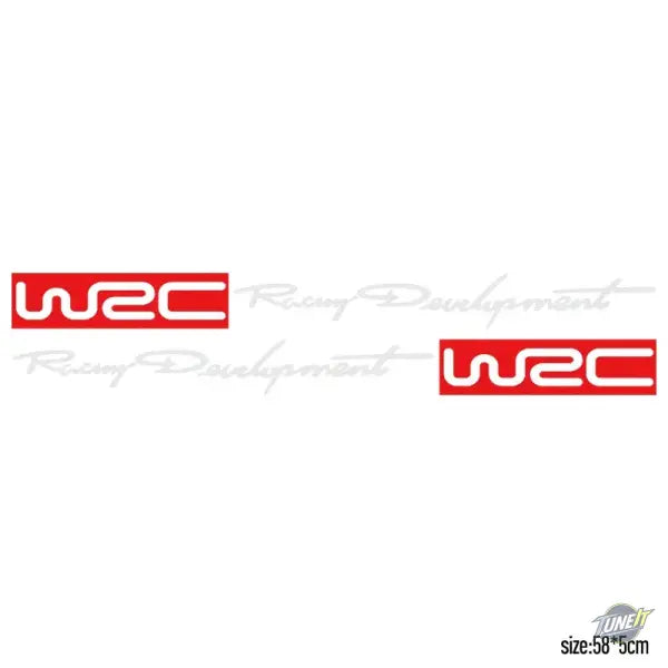 Autocollants de rallye WRC personnalisables style Peugeot Mitsubishi - Silver and Red