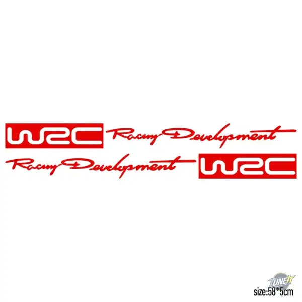 Autocollants de rallye WRC personnalisables style Peugeot Mitsubishi - Red