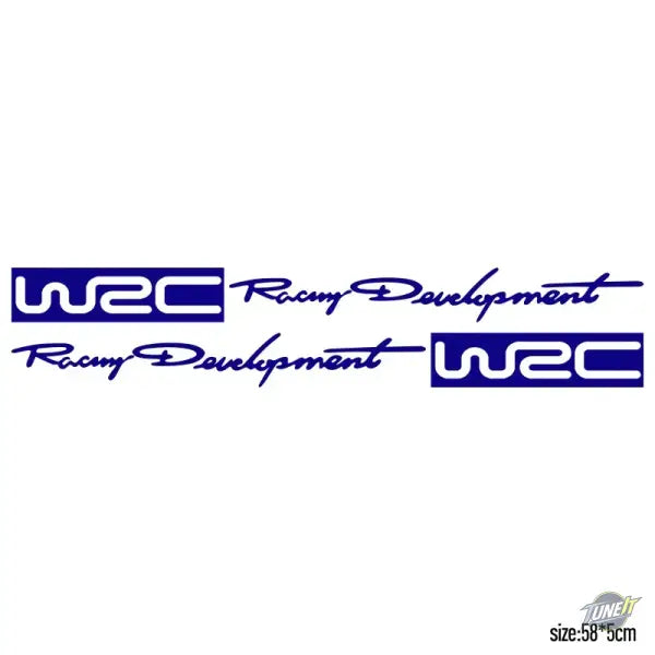 Autocollants de rallye WRC personnalisables style Peugeot Mitsubishi - Blue