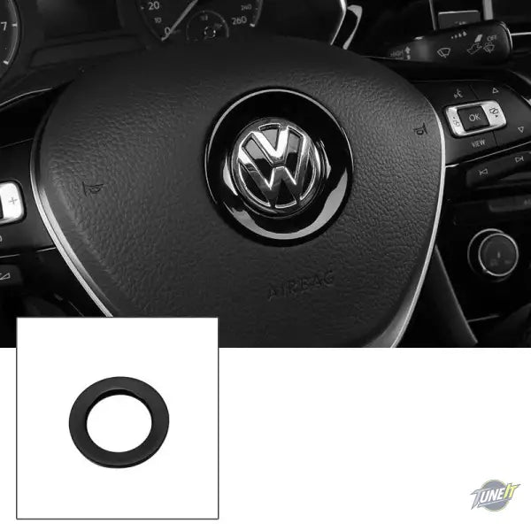 Autocollants de volant noir ou style carbone pour Volkswagen Golf / Bora / Scirocco / Passat (modèles compatibles)