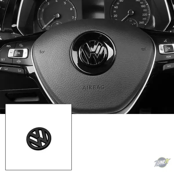 Autocollants de volant noir ou style carbone pour Volkswagen Golf / Bora / Scirocco / Passat (modèles compatibles)