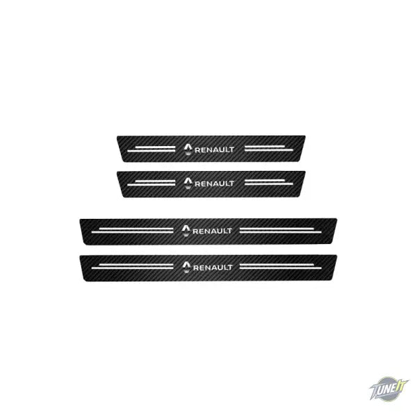 4pcs Carbon Fiber Car Sticker Auto Door Threshold Waterproof For Renault Megane 2 3 4 Twingo Clio Talisman Captur Kwid