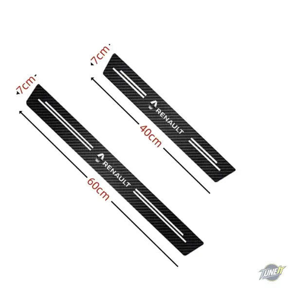 4pcs Carbon Fiber Car Sticker Auto Door Threshold Waterproof For Renault Megane 2 3 4 Twingo Clio Talisman Captur Kwid
