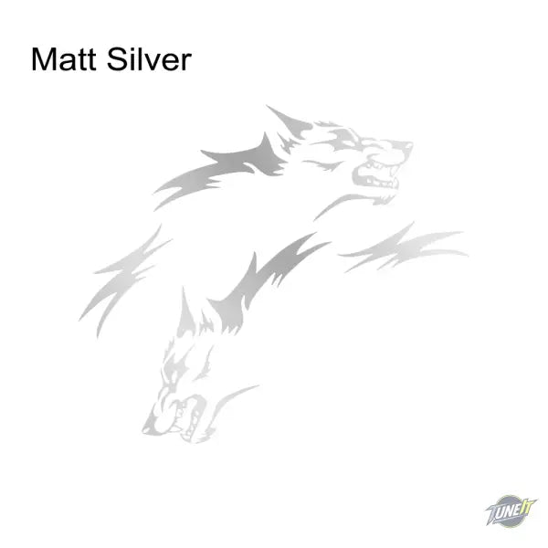 Autocollants latéraux en vinyle Wolf personnalisés pour voitures modèles divers - Matt Silver