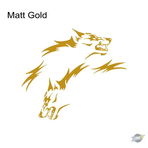 Autocollants latéraux en vinyle Wolf personnalisés pour voitures modèles divers - Matt Gold
