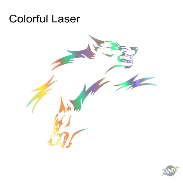 Autocollants latéraux en vinyle Wolf personnalisés pour voitures modèles divers - Colorful Laser