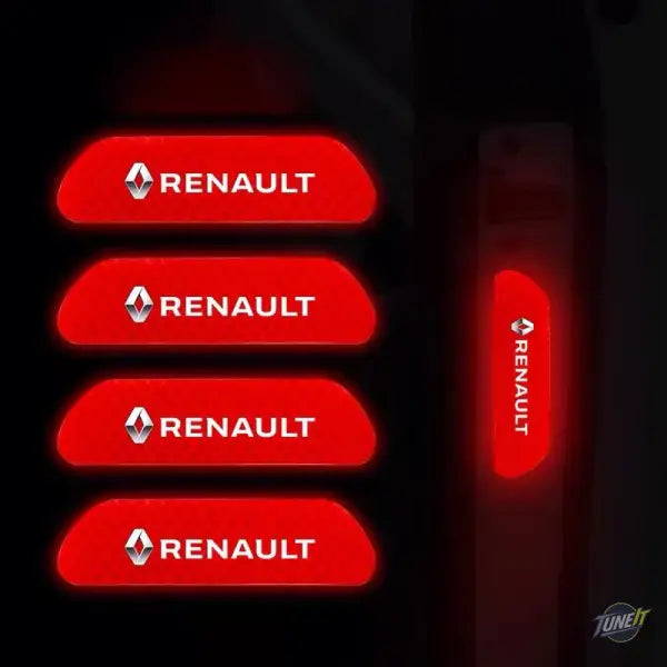 Autocollants Réfléchissants Renault Duster Megane 2002-2018 - Sécurité - Red - Autocollant réfléchissant