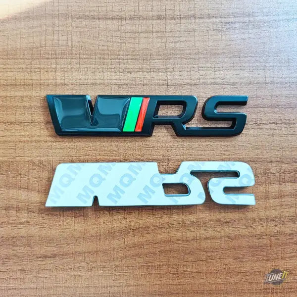 Badge de coffre 3D RS pour Kodiaq Rapid Fabia Octavia MK4 VRS - Grey Black