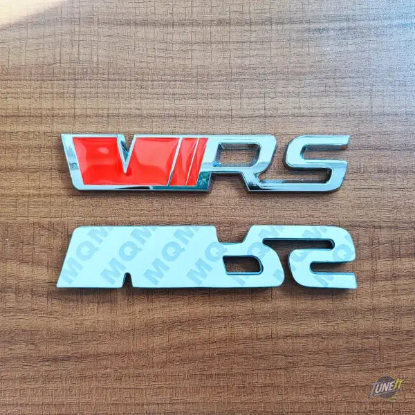 Badge de coffre 3D RS pour Kodiaq Rapid Fabia Octavia MK4 VRS - Red Sivler