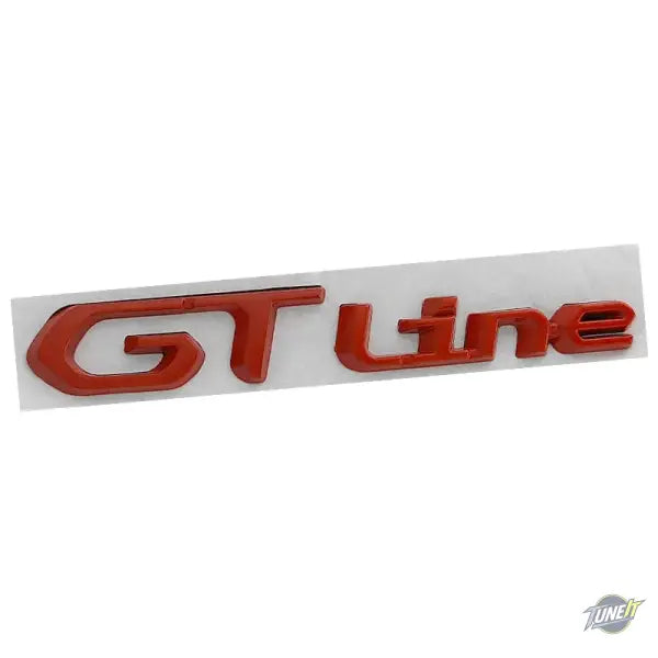 Badge de coffre métal 3D logo GT noir chromé style sport pour Peugeot - Red 1