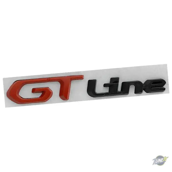 Badge de coffre métal 3D logo GT noir chromé style sport pour Peugeot - Red Black 1