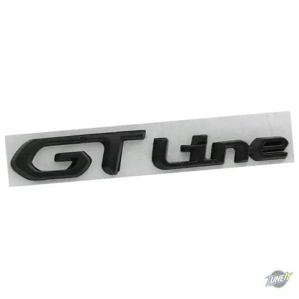 Badge de coffre métal 3D logo GT noir chromé style sport pour Peugeot - Black