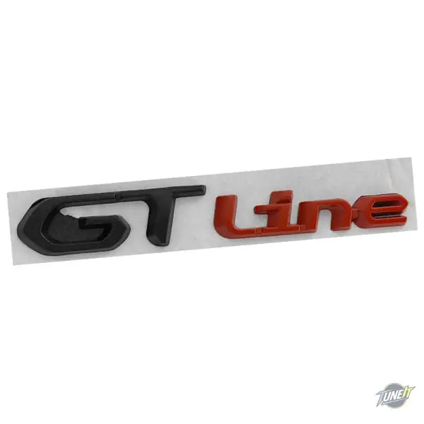 Badge de coffre métal 3D logo GT noir chromé style sport pour Peugeot - Black Red