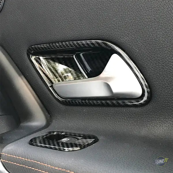 Bande de décoration pour porte intérieure Mercedes CLA C118 style carbone argent