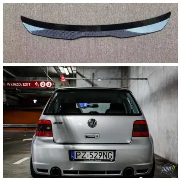 Becquet de toit noir brillant pour VW Golf 4 MK4 R32 URA (1999-2006) - Non peint