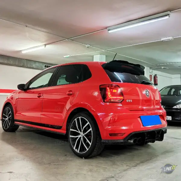 Becquet lèvre de toit noir pour Volkswagen Polo 5 MK5 6R/6C GTI (2009-2017)
