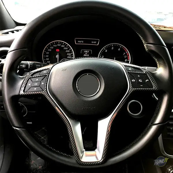 Cadre de panneau de volant noir brillant pour Mercedes-Benz Classe GLA W176