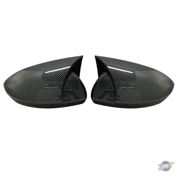 Couvre-rétroviseur brillant Renault Megane 4 2016-2020 - 2 pièces - Carbon fiber pattern - coque de rétroviseur