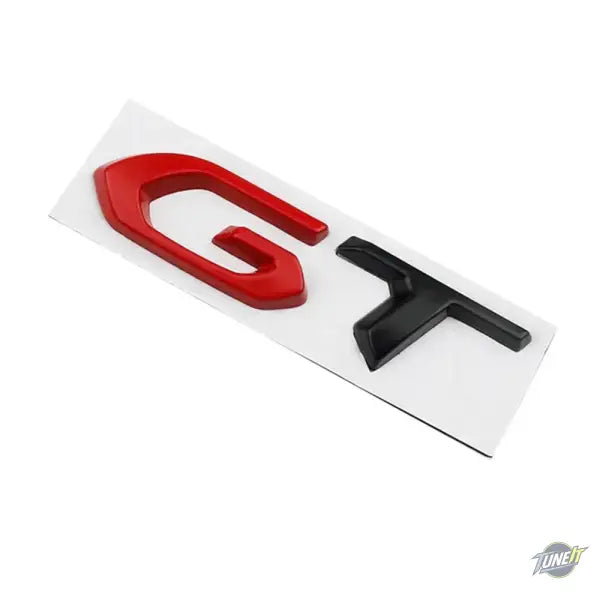 Découvrez l’emblème GT en métal 3D pour coffre arrière Peugeot - Red G Black T