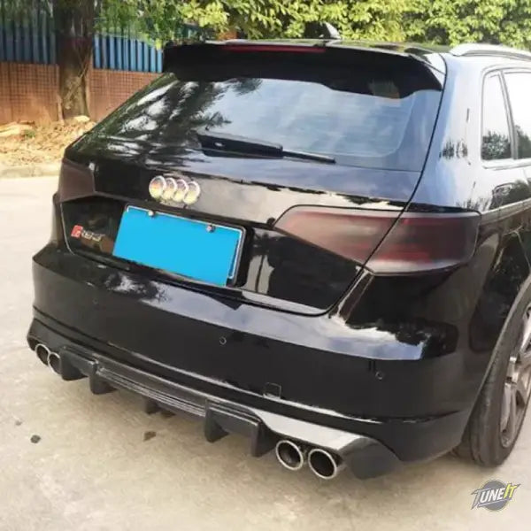Diffuseur arrière en fibre de carbone Audi A3 S-Line S3 2014-2020 Style sportif