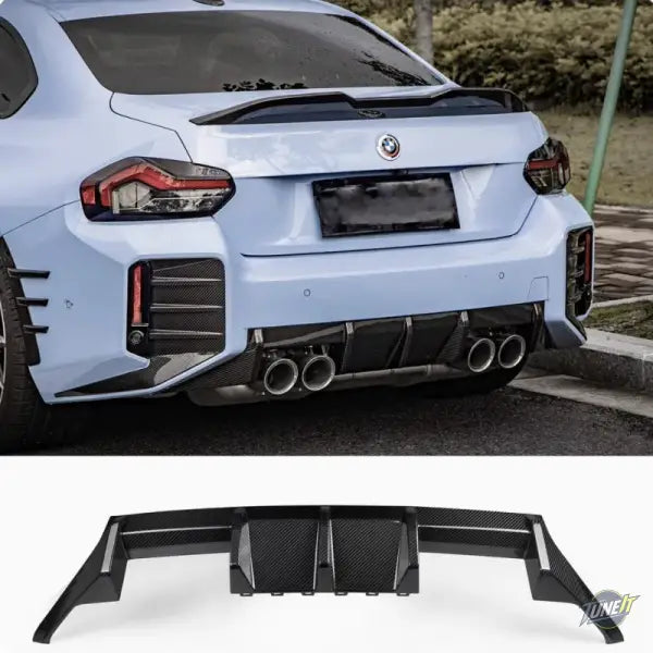 Diffuseur arrière en fibre de carbone BMW Série 2 G87 M2 Coupé 2022-2024 Style Bodykits - Dry carbon