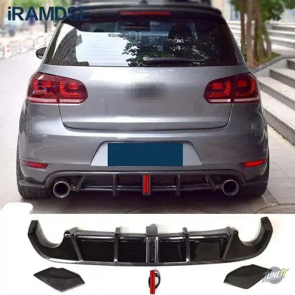 Diffuseur arrière noir brillant Volkswagen Golf MK6 GTI 2008-2013 Decoratif