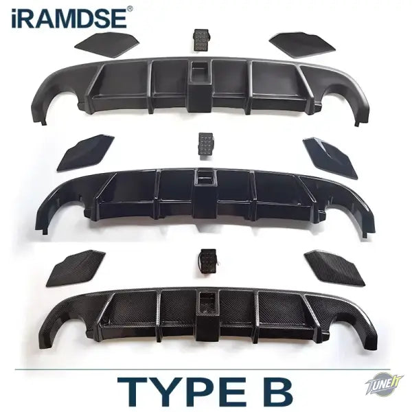 Diffuseur arrière noir brillant Volkswagen Golf MK6 GTI 2008-2013 Decoratif