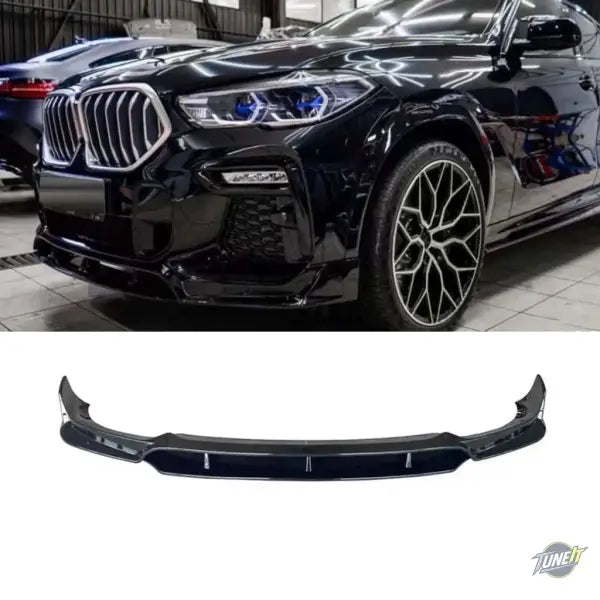 Diffuseur avant noir brillant BMW X6 G06 kit carrosserie style audacieux