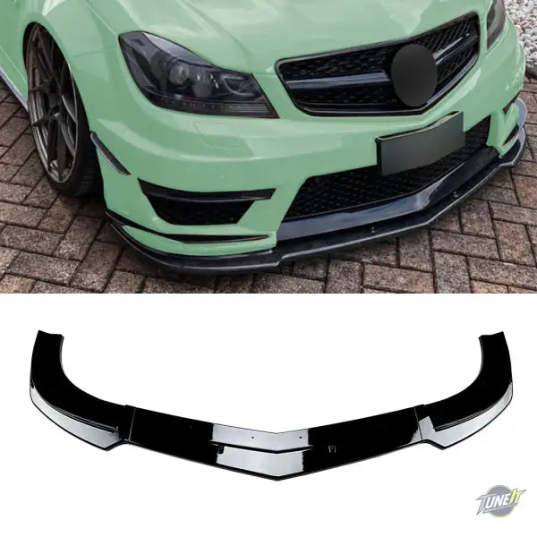 Diffuseur avant noir brillant pour Mercedes-Benz Classe C63 AMG W204