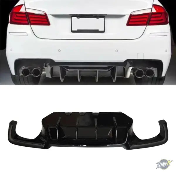 Diffuseur pare-chocs arrière noir brillant pour BMW F10 F11 2011 2016 - Black