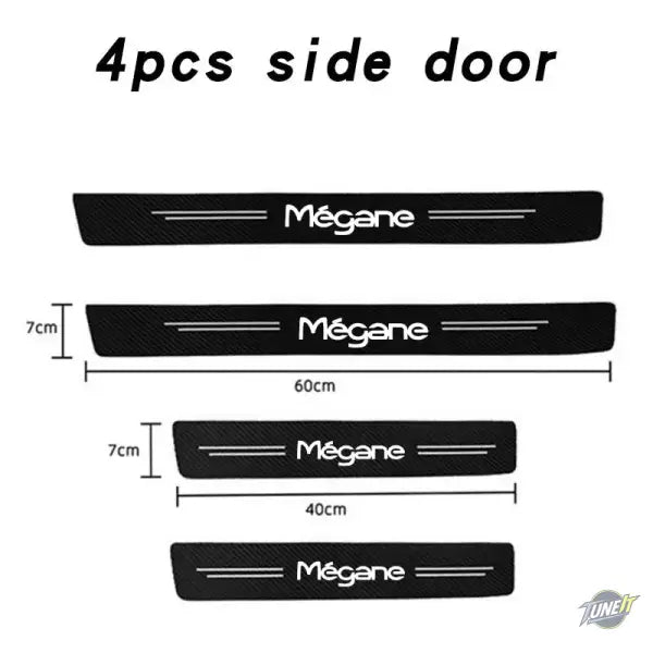 Film Protecteur en Carbone Renault Megane 2 3 - Anti Rayures et Étanche - 4 pcs for Megane - Film protecteur
