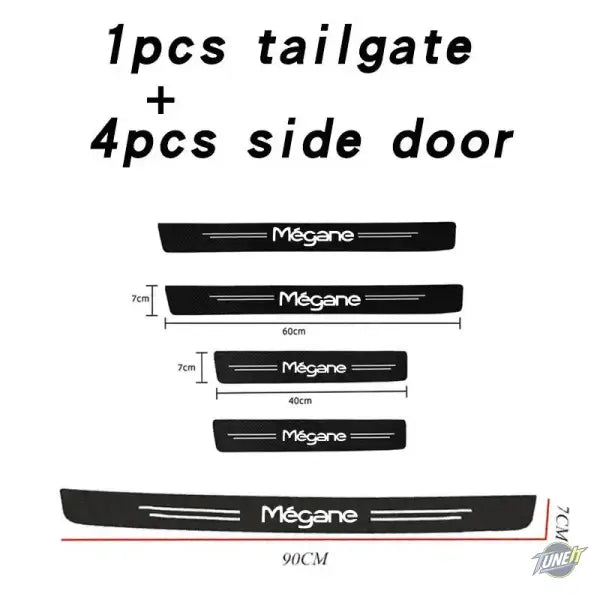 Film Protecteur en Carbone Renault Megane 2 3 - Anti Rayures et Étanche - 5 pcs for Megane - Film protecteur
